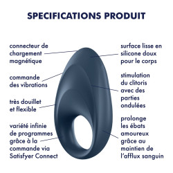 Satisfyer Cockring connecté Mighty One Satisfyer